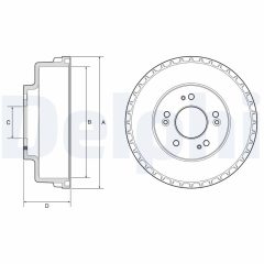 DELPHI BF508 — Tambur de frână