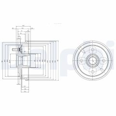 DELPHI BF518 — Тормозной барабан