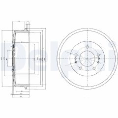 DELPHI BF520 — Тормозной барабан