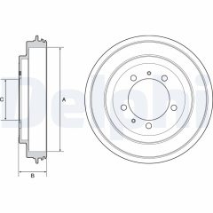 DELPHI BF540 — Тормозной барабан