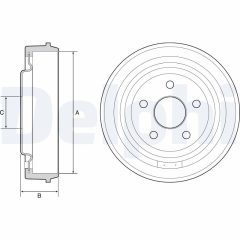 DELPHI BF543 — Tambur de frână