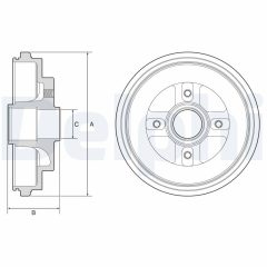 DELPHI BF630 — Тормозной барабан