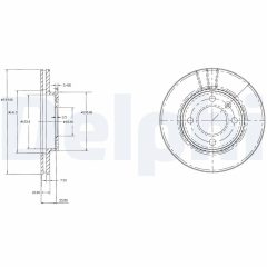 DELPHI BG2109 — Disc de frână