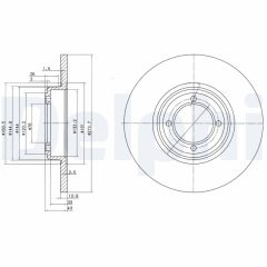 DELPHI BG2114 — Тормозной диск