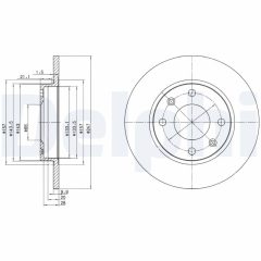 DELPHI BG2213 — Disc de frână