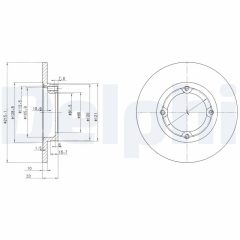 DELPHI BG2400 — Disc de frână
