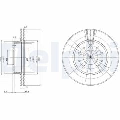 DELPHI BG2425C — Тормозной диск