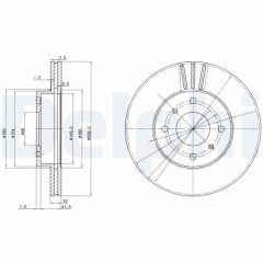 DELPHI BG2567 — Тормозной диск
