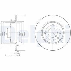 DELPHI BG2576 — Тормозной диск