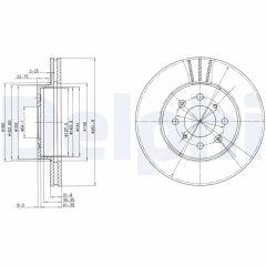 DELPHI BG2615 — Disc de frână