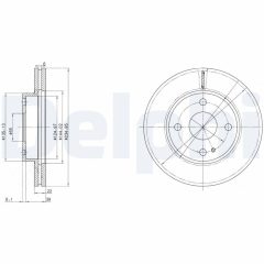 DELPHI BG2629 — Disc de frână
