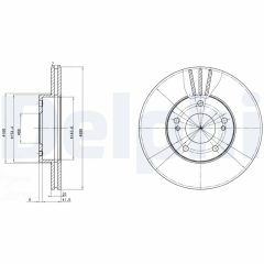 DELPHI BG2682 — Disc de frână