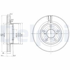 DELPHI BG2782 — Disc de frână