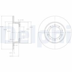 DELPHI BG2799 — Тормозной диск
