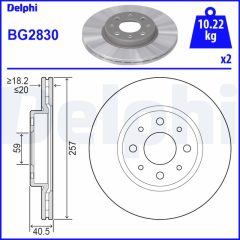 DELPHI BG2830 — Тормозной диск