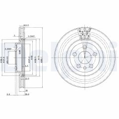 DELPHI BG2844 — Disc de frână