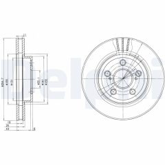 DELPHI BG2880 — Disc de frână