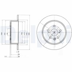 DELPHI BG2884 — Disc de frână