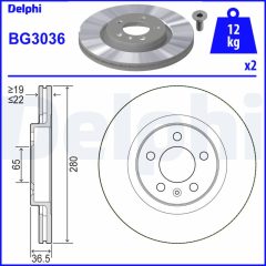 DELPHI BG3036 — Тормозной диск