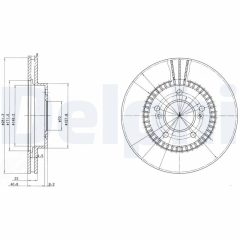 DELPHI BG3061 — Тормозной диск