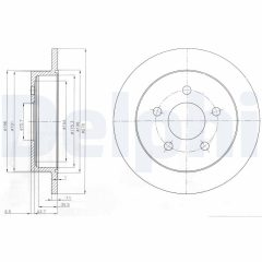 DELPHI BG3143 — Disc de frână