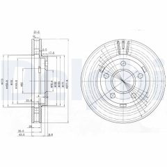 DELPHI BG3144 — Disc de frână