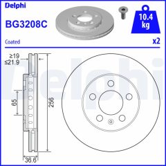 DELPHI BG3208C — Тормозной диск