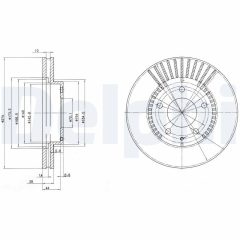 DELPHI BG3232 — Disc de frână