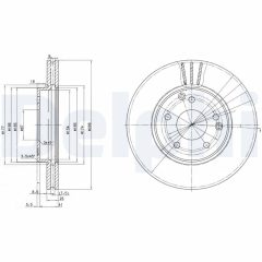 DELPHI BG3240C — Тормозной диск