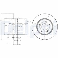 DELPHI BG3326C — Тормозной диск