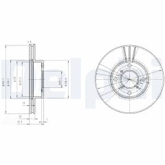 DELPHI BG3341 — Тормозной диск