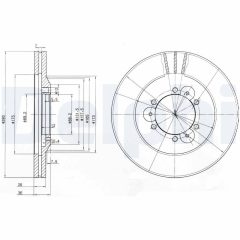 DELPHI BG3378 — Disc de frână