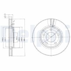 DELPHI BG3383 — Disc de frână