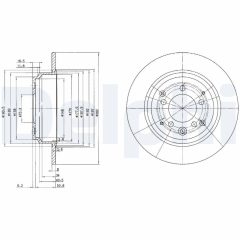 DELPHI BG3390 — Тормозной диск