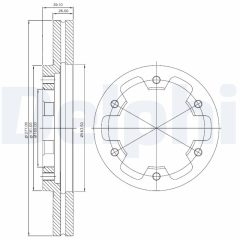 DELPHI BG3422 — Disc de frână