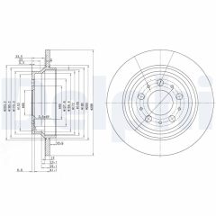 DELPHI BG3515 — Disc de frână