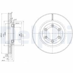 DELPHI BG3523 — Тормозной диск