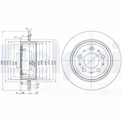 DELPHI BG3543 — Тормозной диск