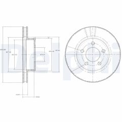 DELPHI BG3546 — Тормозной диск