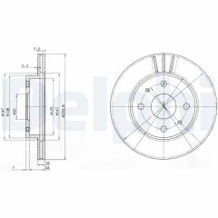 DELPHI BG3555 — Disc de frână