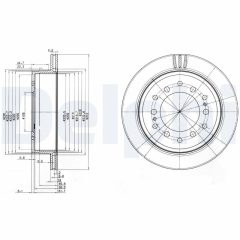 DELPHI BG3557 — Disc de frână