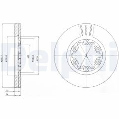DELPHI BG3559 — Disc de frână