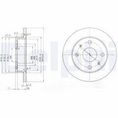 DELPHI BG3561 — Disc de frână