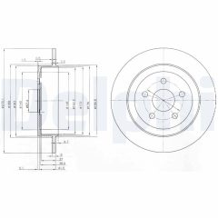 DELPHI BG3593 — Disc de frână