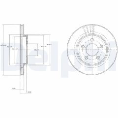 DELPHI BG3594 — Disc de frână