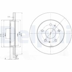 DELPHI BG3607 — Тормозной диск