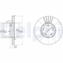 DELPHI BG3676 — Тормозной диск