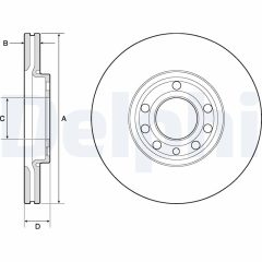 DELPHI BG3713C — Тормозной диск