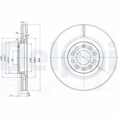 DELPHI BG3714 — Disc de frână