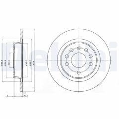 DELPHI BG3731C — Тормозной диск